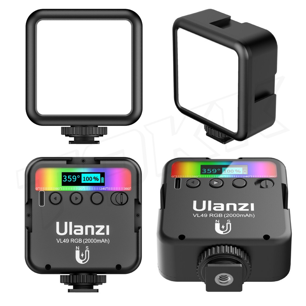 Ulanzi รุ่น VL-49 RGB VL49 Mini RGB LED Video Light 2000mAh ไฟแฟลช ไฟติดกล้อง ไฟกล้อง เปลี่ยนสีและปรับระดับความสว่างได้
