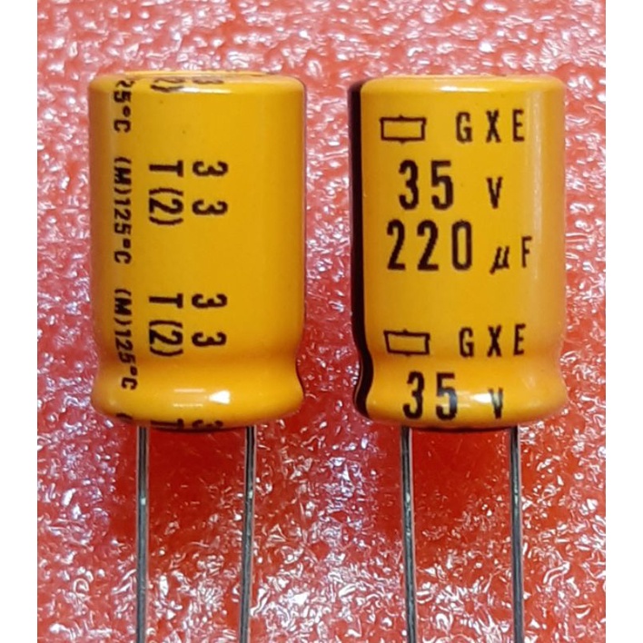 NCC Nippon Chemi-Con GXE 220uf 35v capacitor ตัวเก็บประจุ คาปาซิเตอร์