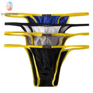 Men Briefs Triangle Underpants Sissy G string Solid Elastic waist Low rise Bulge Pouch Men Thongs Knickers Sexy