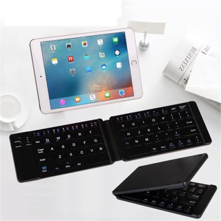 คีย์บอร์ดไร้สาย พับได้ folding bluetooth keyboard usb 3.0 คีย์บอร์ดบลูทูธ แป้นพิมพ์ภาษาไทย แบบชาร์จ สำหรับ IOS/Android