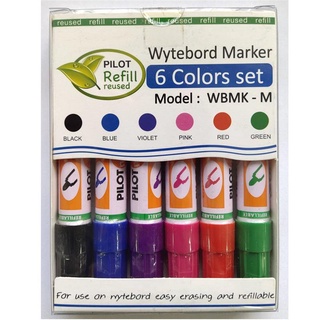 Pilot ปากกาไวท์บอร์ดหัวกลม คละสี(แพ็ค6)   WBMK-M-(MC6)