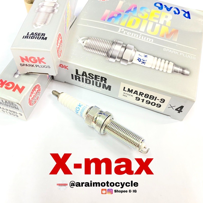 หัวเทียน laser iridium ใส่ Xmax Forza350 forza300 PCX160✔️ LEAD 4 วาว์ล GIORANO (LMAR8BI-9)