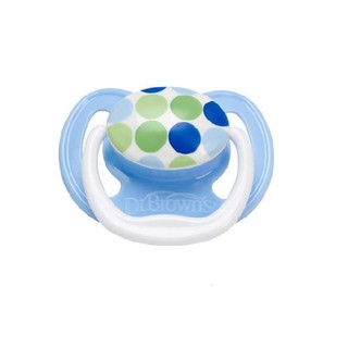 Dr.Browns : DRBPV11408-GBX จุกหลอก PreVent CLASSIC SHIELD Pacifier, Stage 1 0-6M - Blue, 1pk.(Blue)