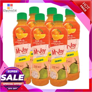 เอ็มจอย น้ำส้ม10% ผสมวุ้นมะพร้าว 380 มล. แพ็ค 6 ขวดน้ำผักและน้ำผลไม้Mjoy Orange10-25% + Coconut 380 ml x 6