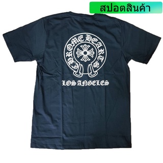 เสื้อยืดคอกลม แขนสั้น แฟชั่น Chrome Hearts โครมฮาร์ท os Angeles