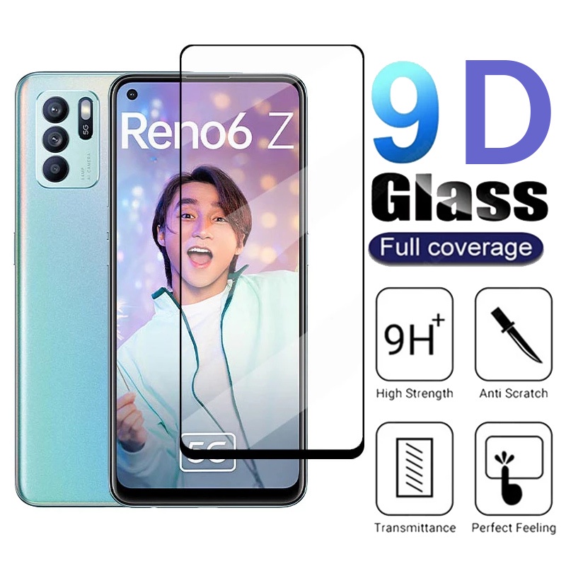 ฟิล์มกระจก สำหรับ แบบเต็มจอ 9D รุ่นใหม่ OPPO Reno 8 8T 8Z 6Z 7Z 6 5 7 Pro Plus Pro+ A98 A96 A95 A77 