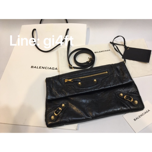 balenciaga clutch with strap