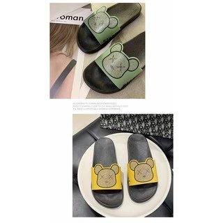 พร้อมส่ง รองเท้าแตะผู้หญิง (หมีSTART) รองเท้าแตะยางพื้นนุ่มใส่สบาย （แนะนำให้ซื้อเพิ่ม1เบอร์)