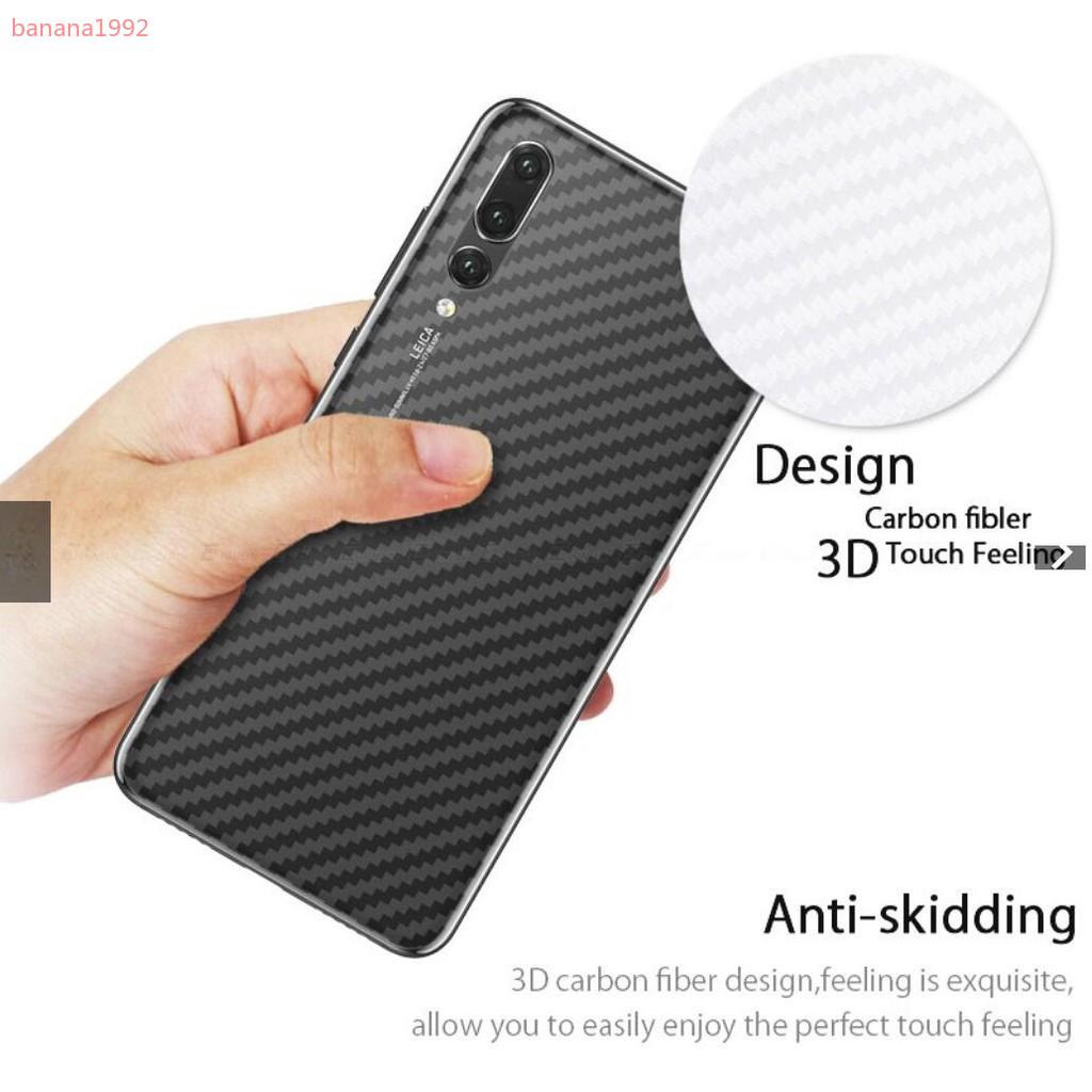 (2 ชิ้น) huawei P20 pro nova 2i 3e Y5 Y6 Y7 Carbon Fiber Back Film