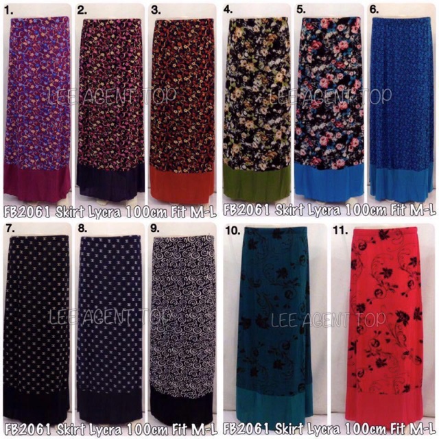 เสนอ Rm6 FB2061 กระโปรงคอรักลายดอกไม้ Lycra