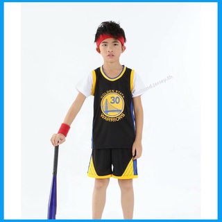 นักรบ NBA Golden State สําหรับเด็ก #เสื้อกีฬาบาสเก็ตบอล Dri-FIT 30 Stephen Curry Jersey คุณภาพสูง