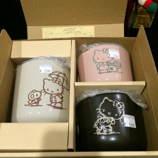 ชุดอับเซรามิค 3 ใบ Hello Kitty