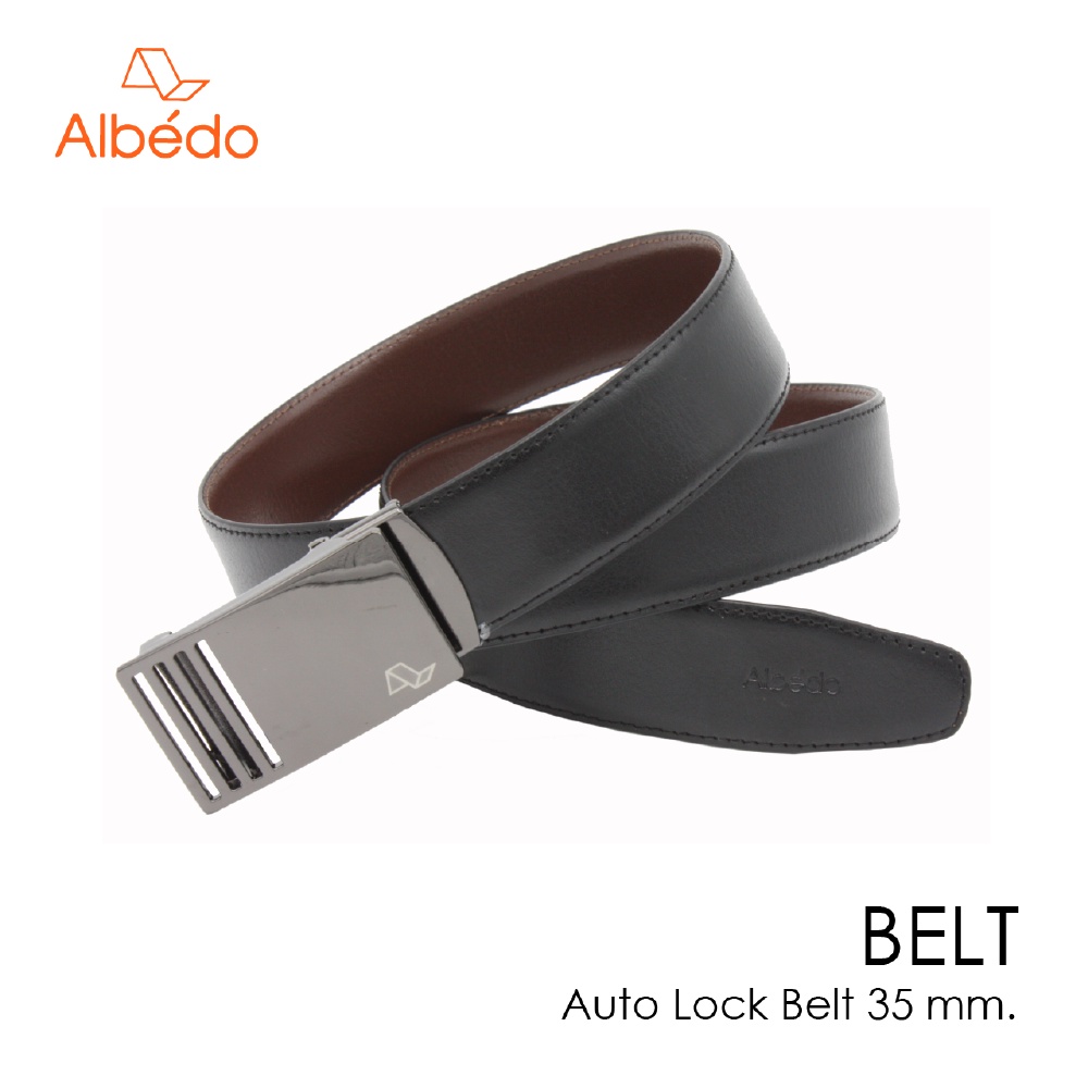 [Albedo] AUTO LOCK BELT 35 MM. เข็มขัดหัวออโต้ล็อค/เข็มขัดผู้ชาย/เข็มขัดทำงาน/เข็มขัดหนัง/เข็มขัด - 