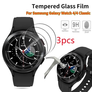 กระจกนาฬิกาป้องกันหน้าจอ 4 40 มม. 44 มม. 4 คลาสสิก 46 มม. Hd 3 ชิ้นสําหรับ Samsung Galaxy Watch 9H