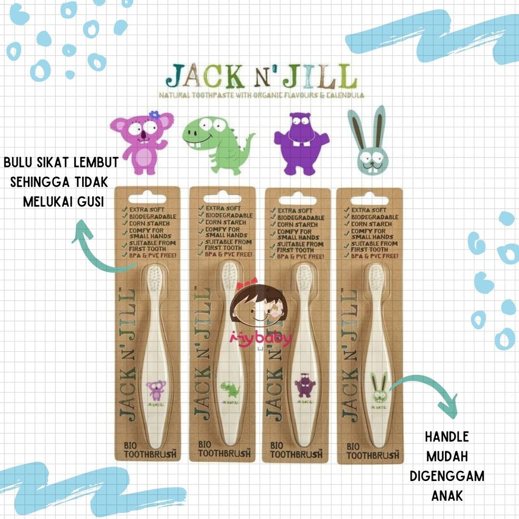 JACK N JILL BIO TOOTHBRUSH / TOOTHBRUSH / Baby & Childrens TOOTHBRUSH / Childrens TOOTHBRUSH 1 Year+