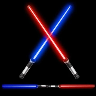 🌀COD🌀 2 in 1 ไลท์เซเบอร์ Star Wars 7 สี 2 ชิ้น LED ดาบแฟลช ดาบเลเซอร์พับเก็บได้เปลี่ยนสีเหนี่ยวนำ แท่งเรืองแสง