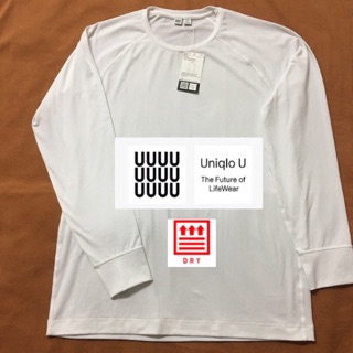 Uniqlo U Dry Ulta Stretch เสื้อแขนยาว มือ1 สีขาว ผู้ชาย Size XL