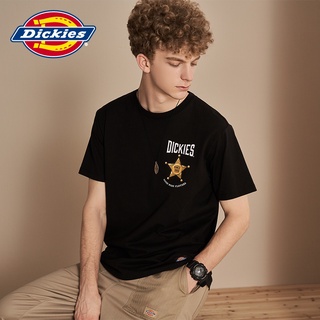 ใหม่ เสื้อยืด ผ้าฝ้าย ปักลาย Dickies สําหรับผู้ชาย