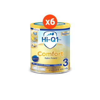 โปรโมชั่น Flash Sale : [นมผง] Hi-Q Comfort นมผง ไฮคิว 1 พลัส คอมฟอร์ท พรีไบโอโพรเทก 400 กรัม x6 กระป๋อง (ช่วงวัยที่ 3)