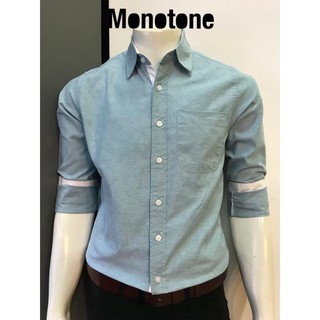 เสื้อเชิ้ตแขนยฺาว เสื้อเชิ้ตคอปกเสื้อเชิ้ตสีพื้น Monotone  Shirt SB