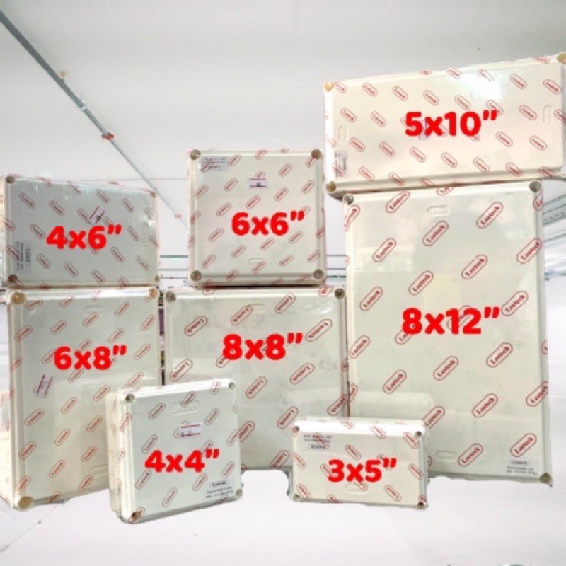 Leetech กล่องพักสาย บ๊อกพักสายกันน้ำ สีขาว กล่องพักสายไฟ มี มอก.