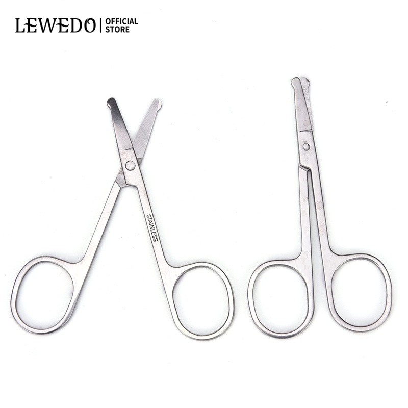 Lewedo กรรไกรตัดขนจมูก กรรไกรสแตนเลส เครื่องมือตัดแต่งขน – โปรปัง