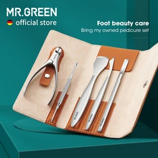Mr.green ชุดมีดทําเล็บเท้า มืออาชีพ เล็บคุด เล็บเท้า เครื่องมือดูแลเท้า ชุดกรรไกรตัดสเตนเลส