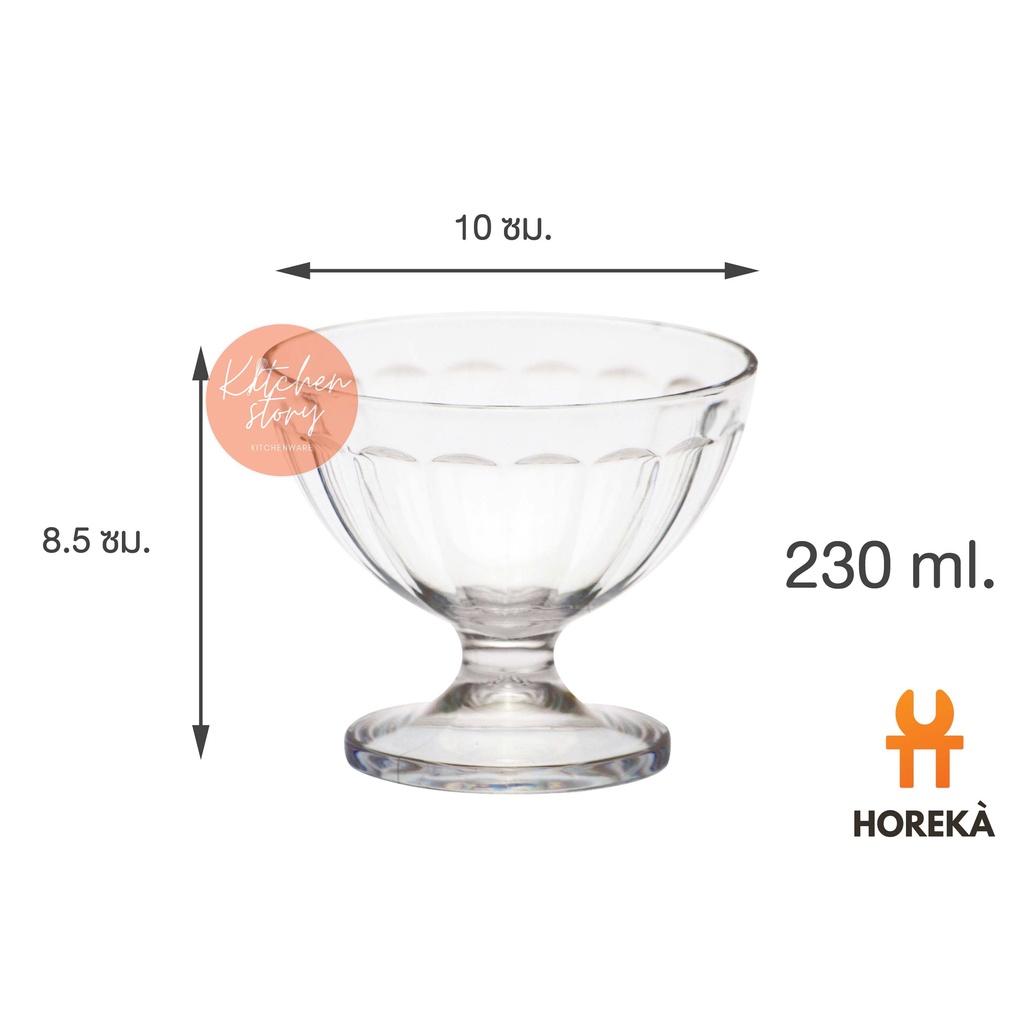 Horeka ถ้วยไอศครีมอะครีลิค ถ้วยไอติมตกไม่แตก มี 3 รูปที่ 4