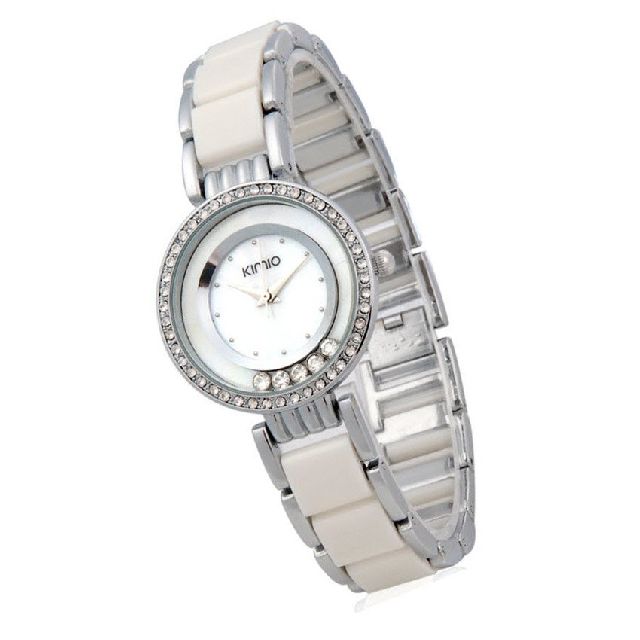 Kimio นาฬิกาข้อมือสุภาพสตรี รุ่น K485 - White/Silver