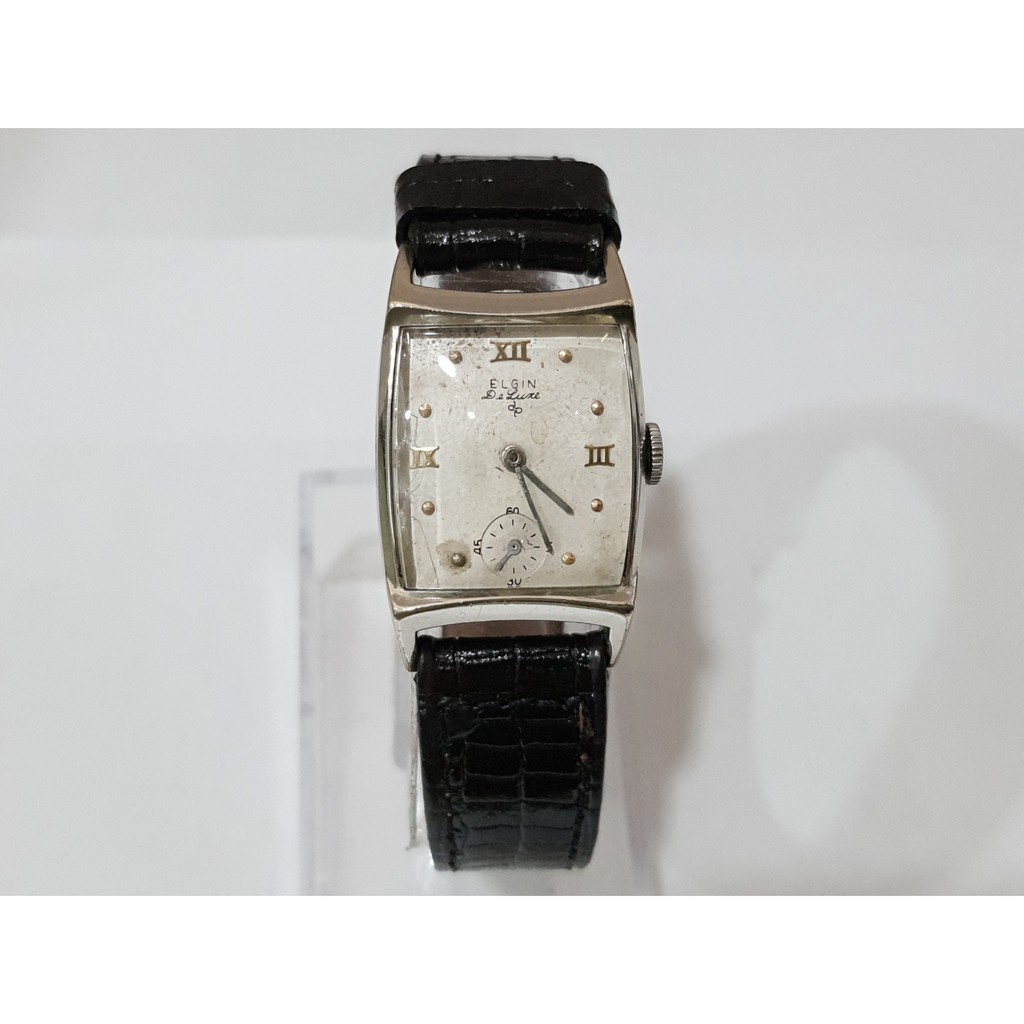 นาฬิกา ELGIN MEN'S VINTAGE DELUXE 672 17 JEWELS USA NO.54 (ไขลาน)