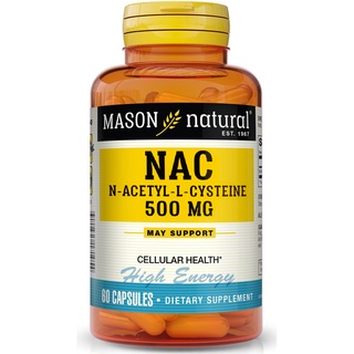 Mason Natural, NAC N-Acethyl-L-Cysteine, 500 MG, 60 Capsules