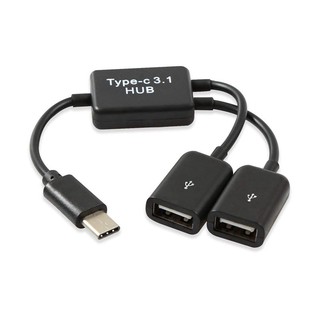 Type C Otg Usb 3 . 1 2 . 0 Otg ที่ชาร์จ 2 พอร์ต Hub Y Splitter