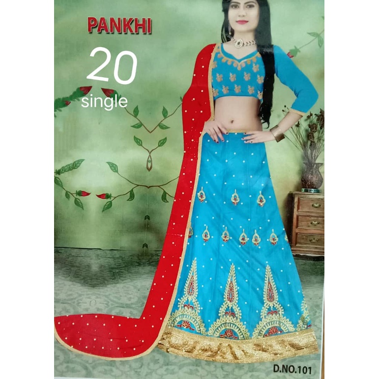 Lehengga / Semi Stitching / คอลเลกชัน Bollywood / เย็บครึ่ง / indian lehengga / kajol lehengga / ตาข