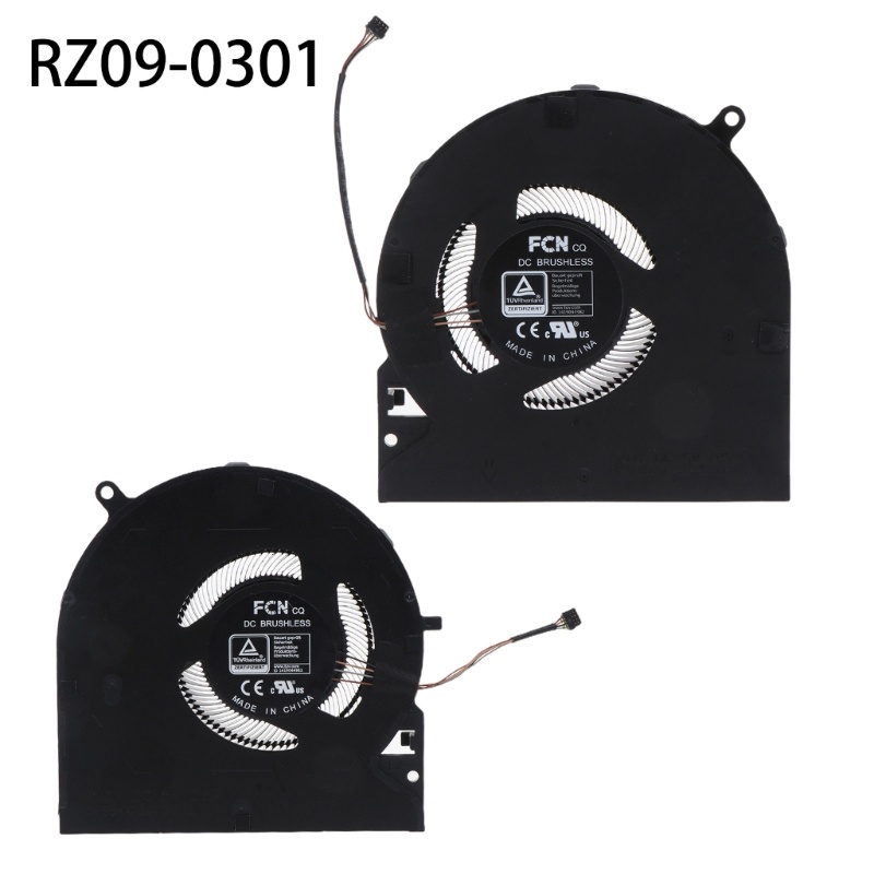 Niki โน้ตบุ๊คฮีทซิงค์ OEM สําหรับใบมีด 15 RZ09-0301 02385 VGA CPU GPU พัดลมระบายความร้อน 5V 0 5A 4-p