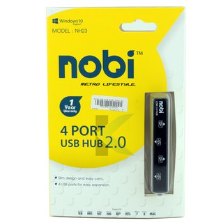 Nobi NH23 4 Port USB Hub 2.0 - Black