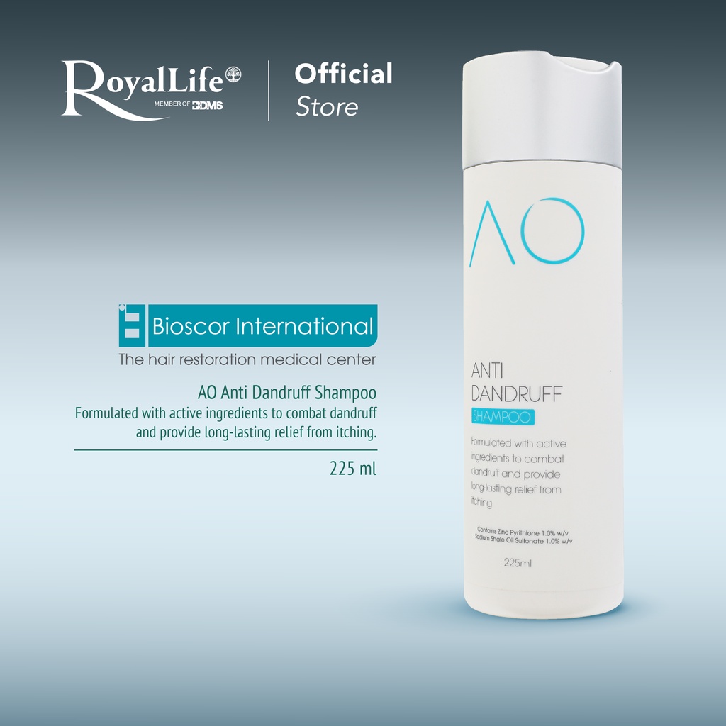 AO Anti Dandruff Shampoo แชมพูเน้นทำความสะอาดหนังศีรษะและเส้นผมอย่างล้ำลึก เพิ่มสารขจัดรังแค