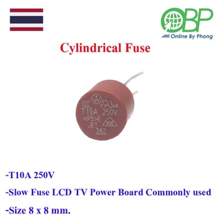 ฟิวส์กระบอก 10A Cylindrical Fuse