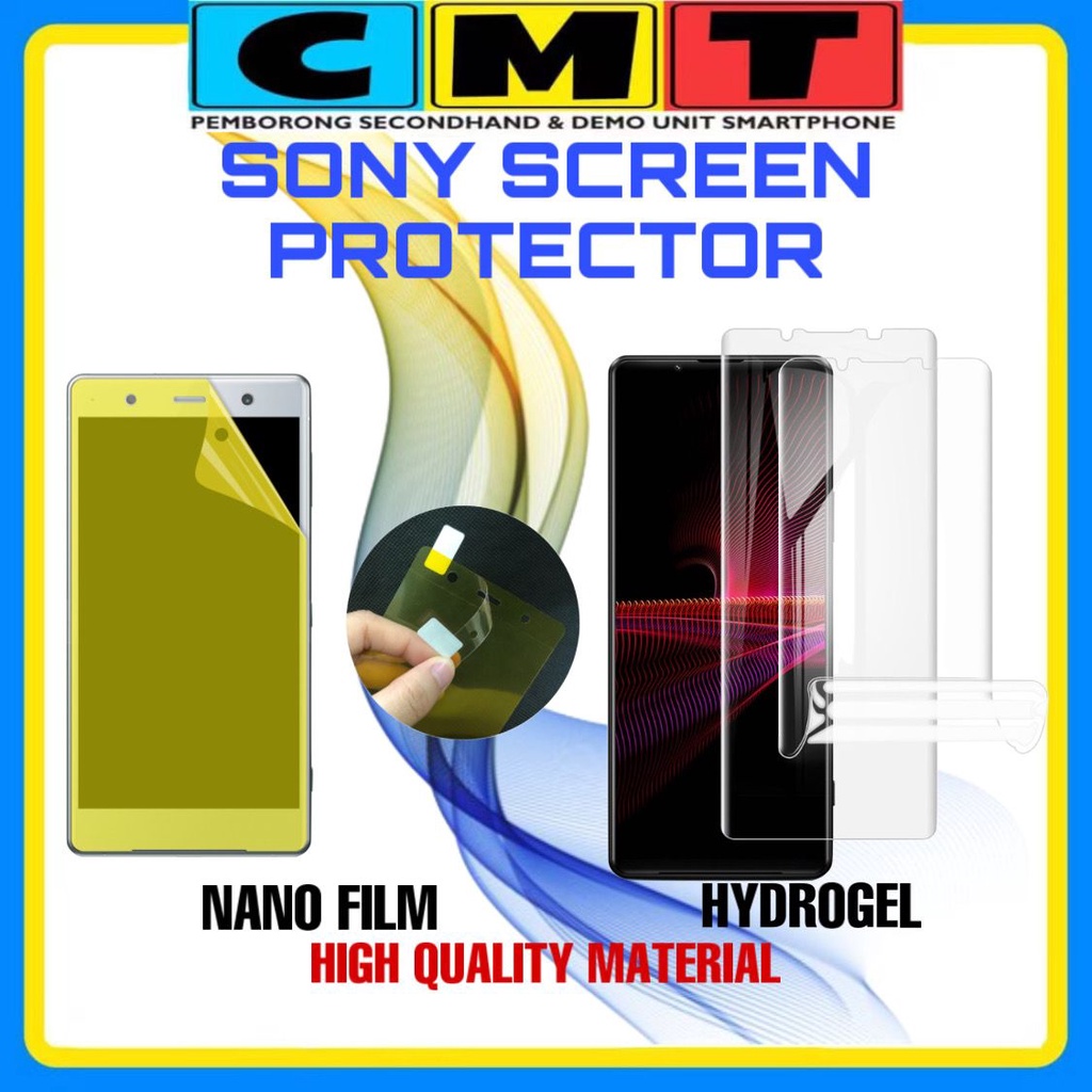 ตัวป้องกันหน้าจอ Sony Xperia 1,XZ3,XZ2,XZ1,XZS,XZ2,XZ2 Premium,Z5,Z5 Premium,X Performance Nano Film