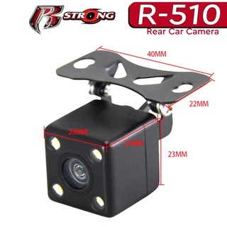 กล้องมองหลัง กล้องถอยหลังติดรถยนต์แบบเจาะ R-STRONG Rear Camera รุ่น R-510 พร้อมไฟLED 4 จุด