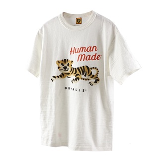 เสื้อยืดแขนสั้นพิมพ์ลายเสือขั้วหมีเป็ดฤดูร้อนสําหรับผู้ชาย Human Made