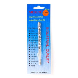 ดอกสว่านเจาะเหล็กไฮสปีด 13/64" เงิน เม็กโก้ 401364 Hss steel drill bit 13/64 "Mico silver 401364