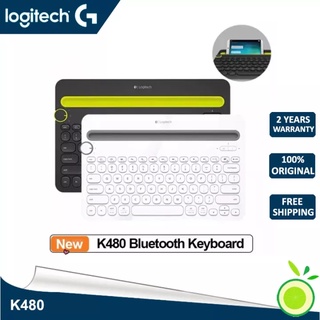 Logitech K480 คีย์บอร์ดบลูทูธ หลายอุปกรณ์ สําหรับสมาร์ทโฟน แท็บเล็ต Windows Mac OS iOS Android