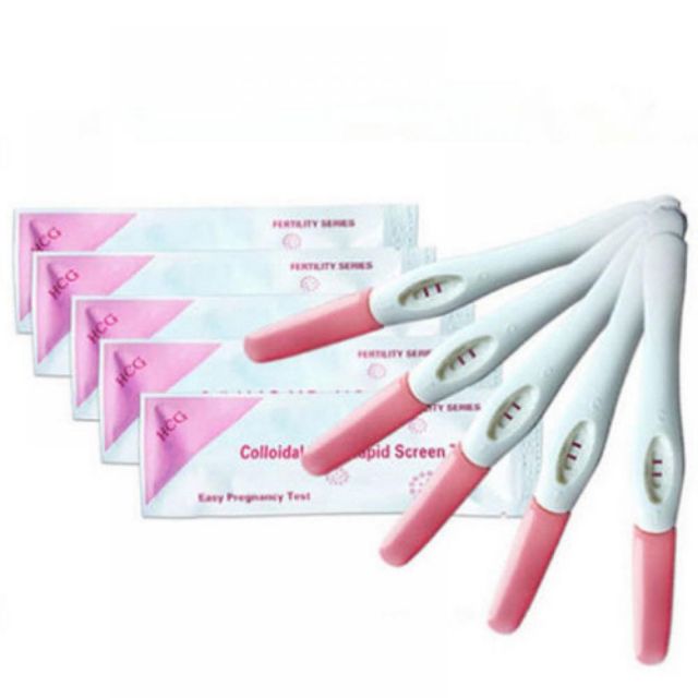 HCG เทสตั้งครรภ์ แพ็ค 5 ชิ้น ตรวจตั้งครรภ์แบบปากกา