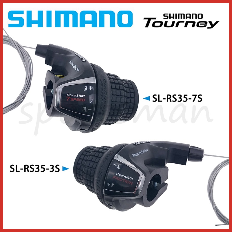 Shimano sl-rs25 คันโยกเกียร์ 3x6/3x7 ความเร็ว สีดํา สําหรับจักรยานเสือภูเขา