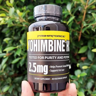 โยฮิมไบน์ Yohimbine HCl 2.5 mg 90 Vegetarian Capsules (Primaforce™) #Yohimbe