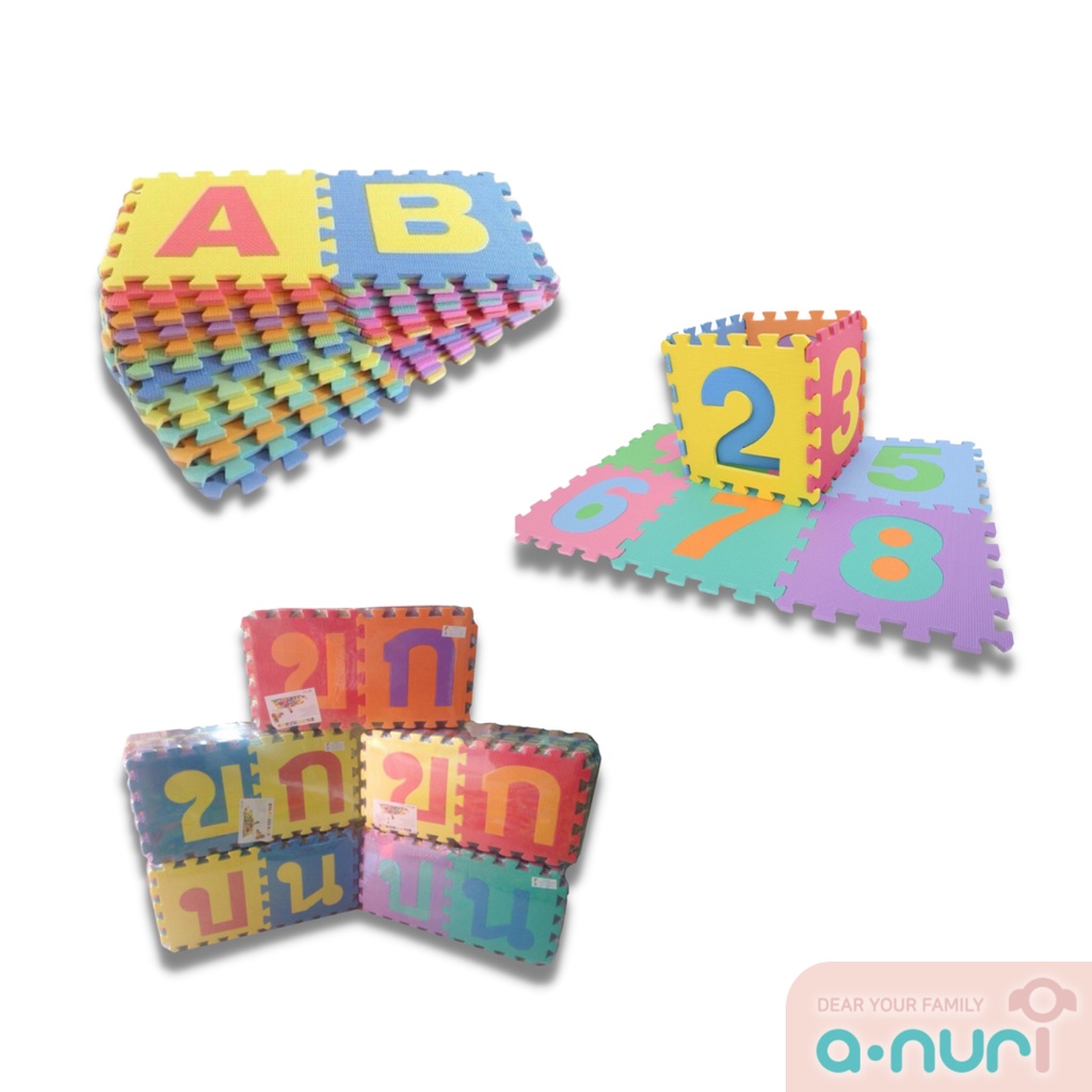 แผ่นรองคลาน แบบจิ๊กซอว์ EVA แผ่นรองคลานจิ๊กซอว์ กันกระแทก ขนาด 30x30cm. ของเล่นเด็ก แผ่นโฟมปูพื้น