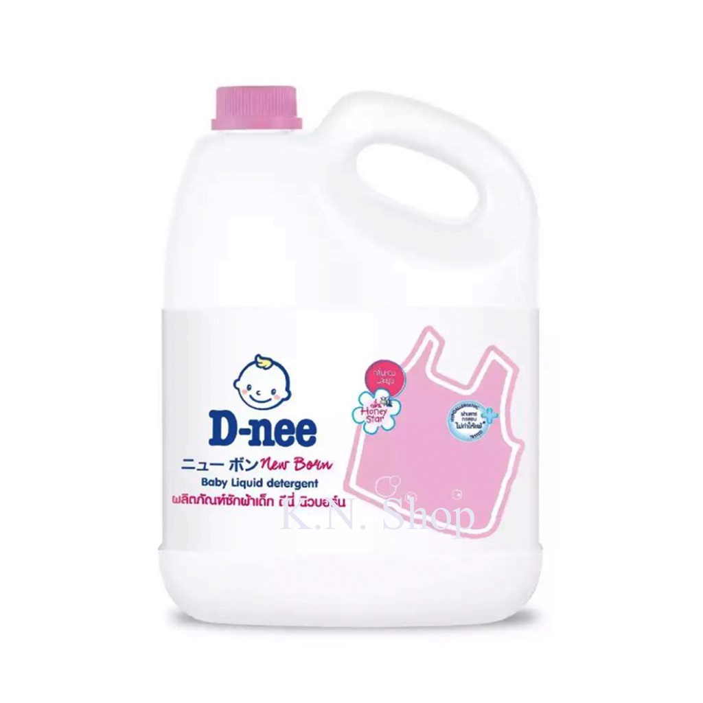 K.N. Shop ﻿D-nee น้ำซักผ้าเด็ก  แบบแกลลอน กลิ่น Honey Star (สีชมพู) ขนาด 3000 มล.