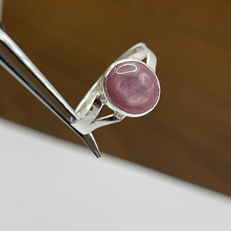 แหวนทับทิมพม่า ตัวเรือนเงินแท้ ฟรีไซส์ F16