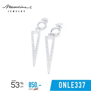 Memorine Jewelry  ต่างหูเงินแท้ 925 ฝังเพชรสวิส (CZ) : ONLE337