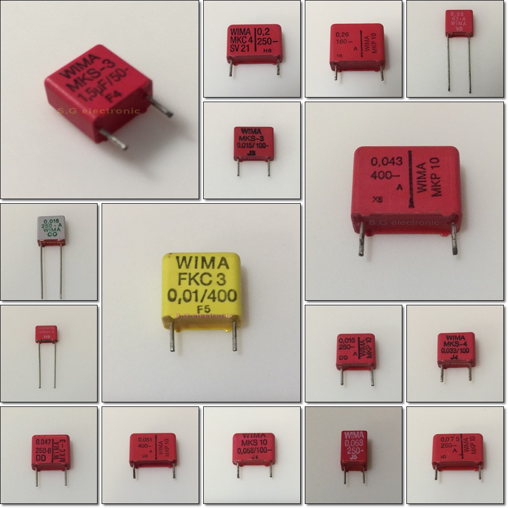 Capacitor/ยี่ห้อ WIMA/ค่า 1.5uF-0.075uF/ของแท้/ออดิโอเกรด high-end/สินค้าล็อตเก่าคุณภาพเยี่ยมแน่นอน